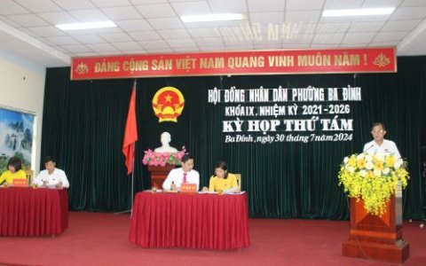 Kỳ họp thứ tám HĐND phường Ba Đình khóa IX, nhiệm kỳ 2021 – 2026