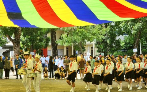 Hội thi Nghi thức Đội TNTP Hồ Chí Minh - Dân vũ hè 2024 phường Ba Đình